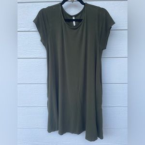 Olive Green, T Shirt Dress